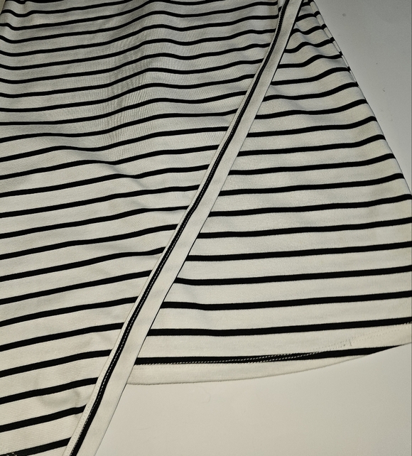 Saks Fifth Ave Striped Asymmetrical Sleeveless Dress - Picture 3 of 7